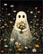 Ghost Paint by Numbers Kit for Adults, Ghost Adult Paint by Number Kits on Canvas Flowe,Acrylic Ghost Paint by Number for Adults Beginners for Gift Home Decor 16x20 Inch